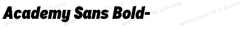 Academy Sans Bold字体转换